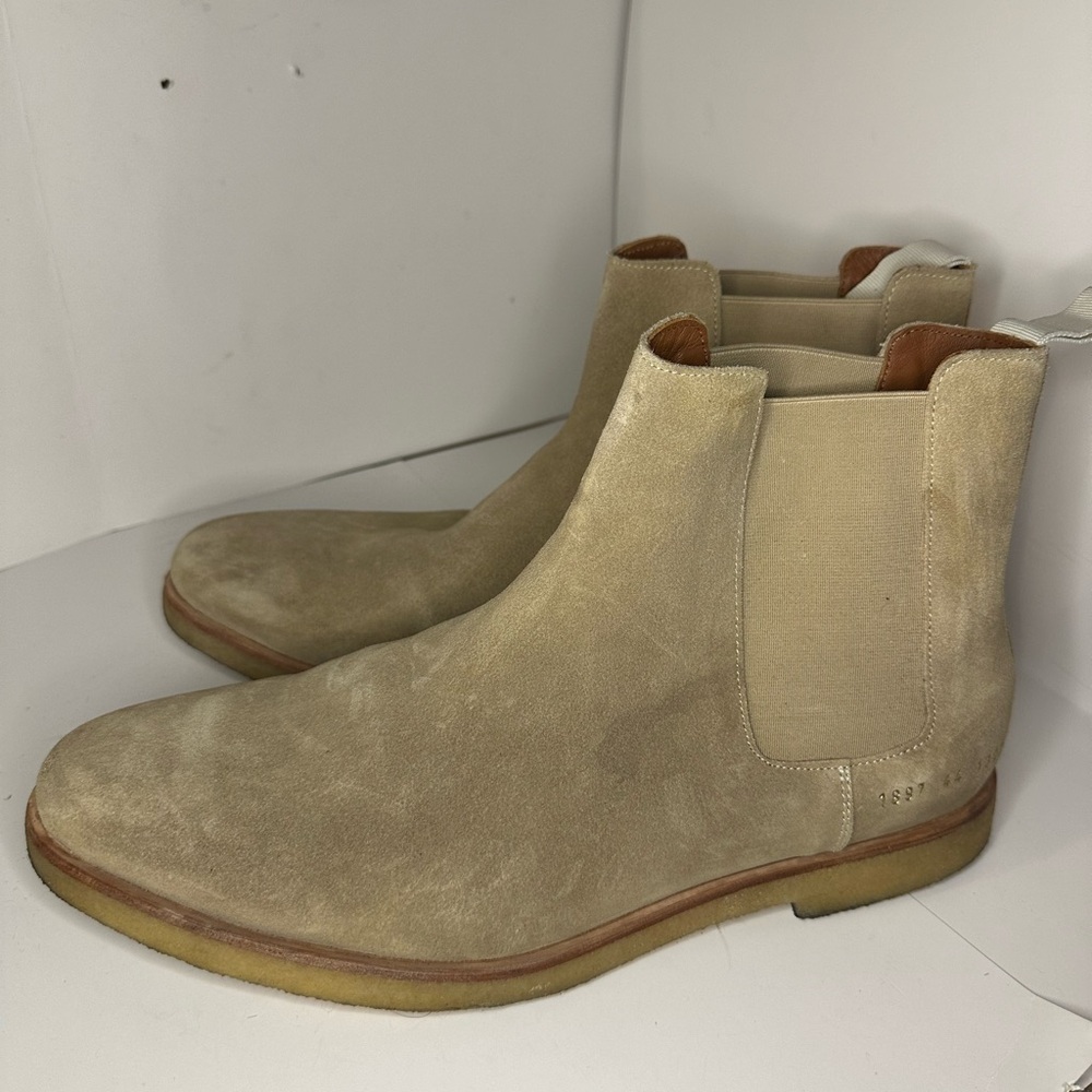 Common Projects Tan Chelsea Boots